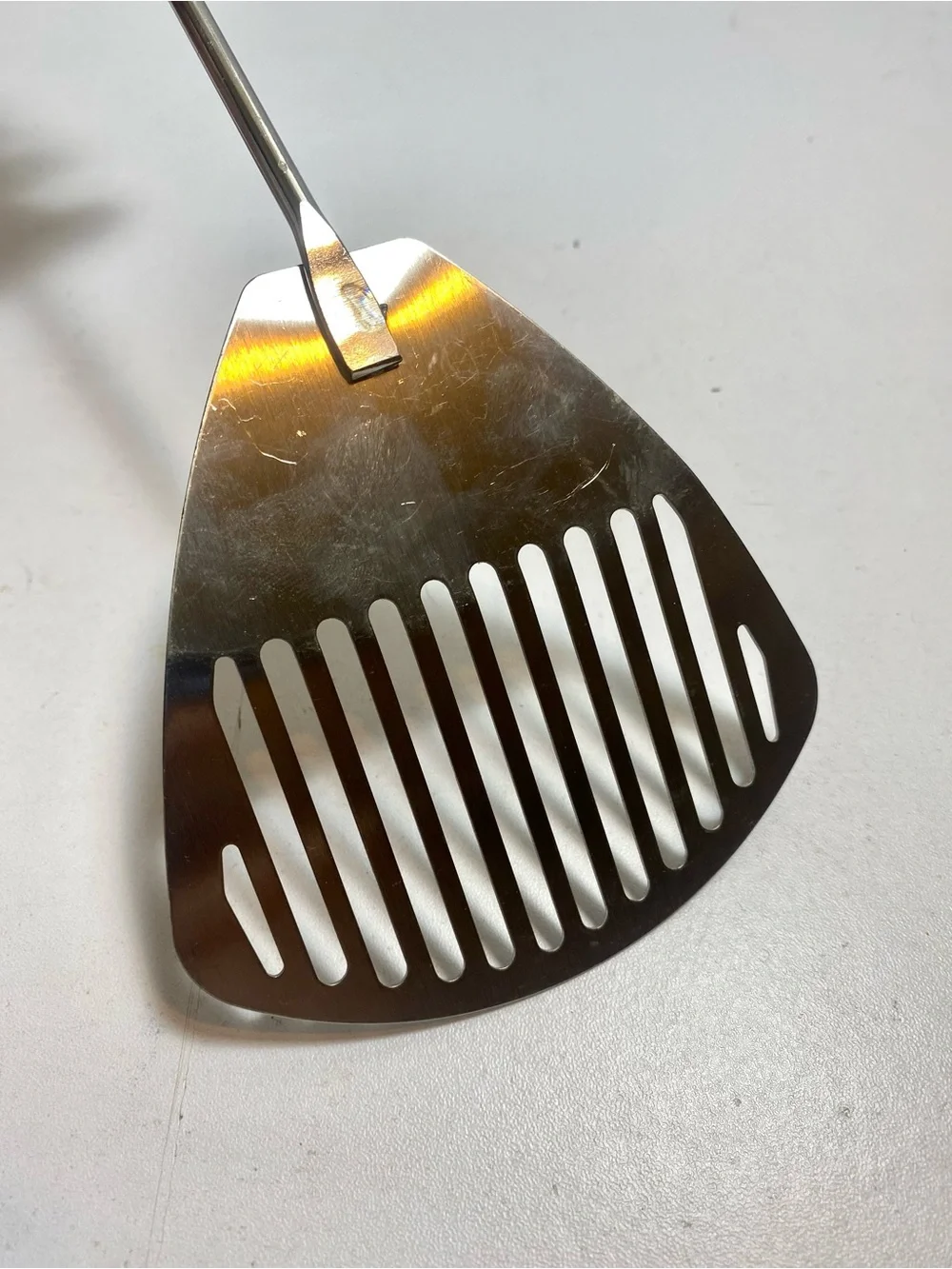 Vintage Slotted Turner Stainless Steel Black Handle Retro Kitchen